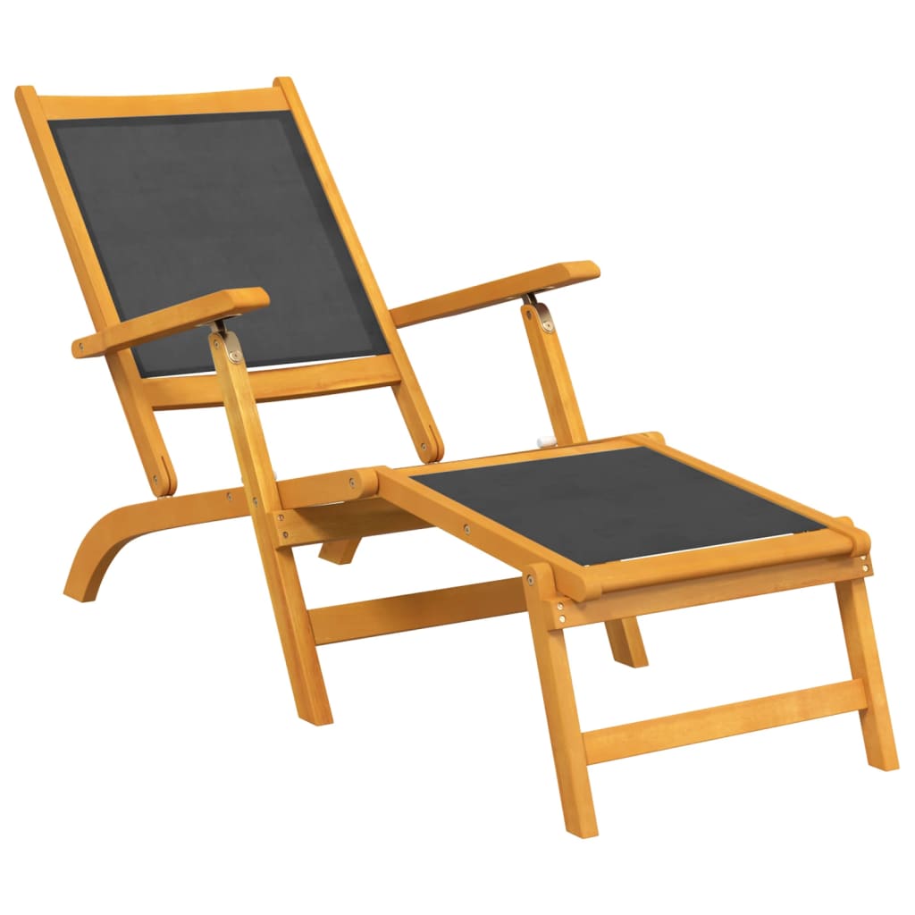vidaXL Skládací zahradní židle 2 ks masivní akáciové dřevo a textilen