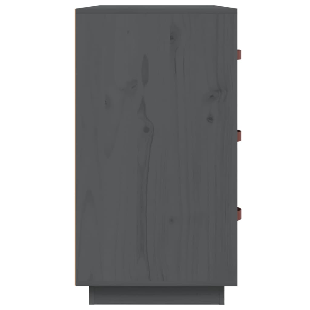 vidaXL Příborník šedý 80 x 40 x 75 cm masivní borové dřevo