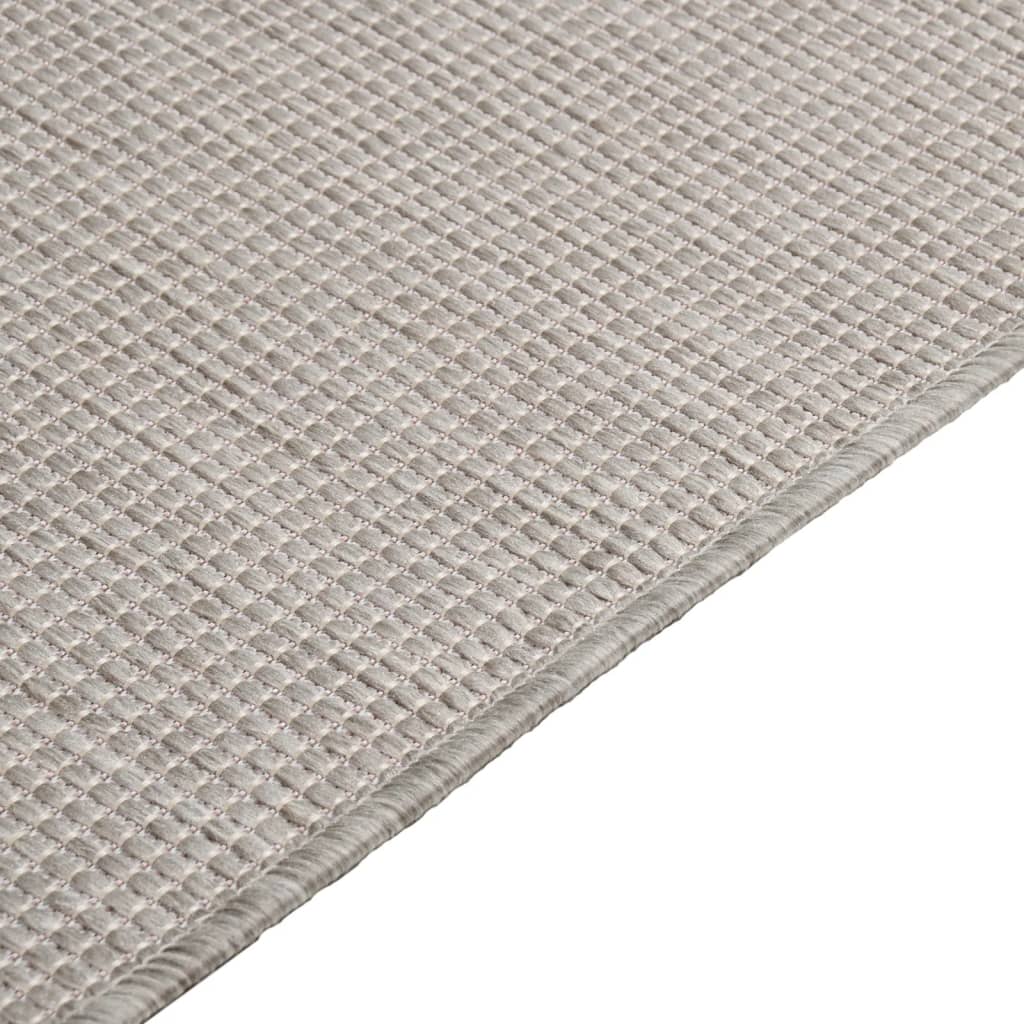 vidaXL Venkovní hladce tkaný koberec 80x150 cm taupe