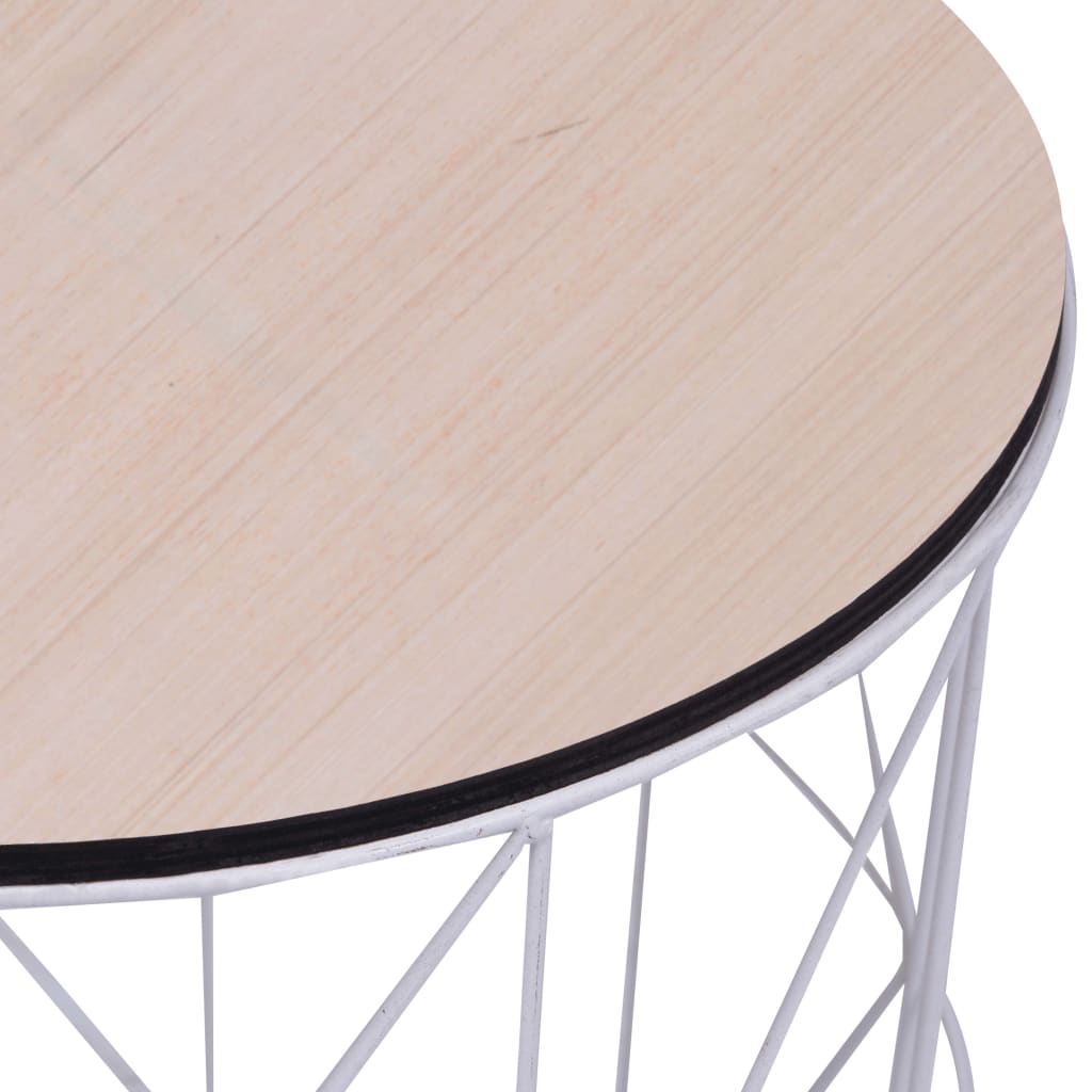 vidaXL Konferenční stolek bílý Ø 47 cm