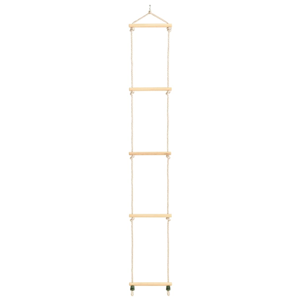vidaXL Dětský provazový žebřík masivní dřevo a PE 30 x 168 cm