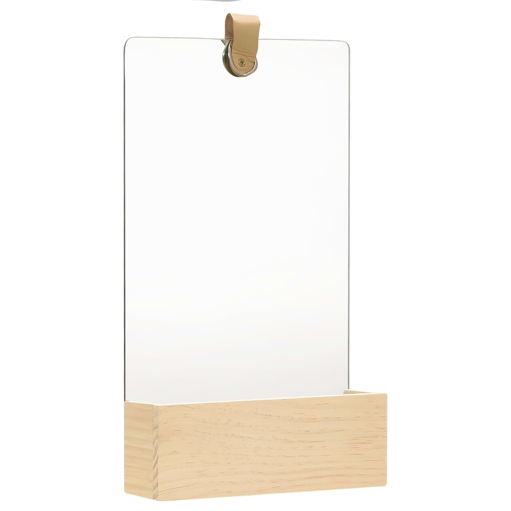 vidaXL Nástěnné zrcadlo masivní borovice 23 x 39,5 cm