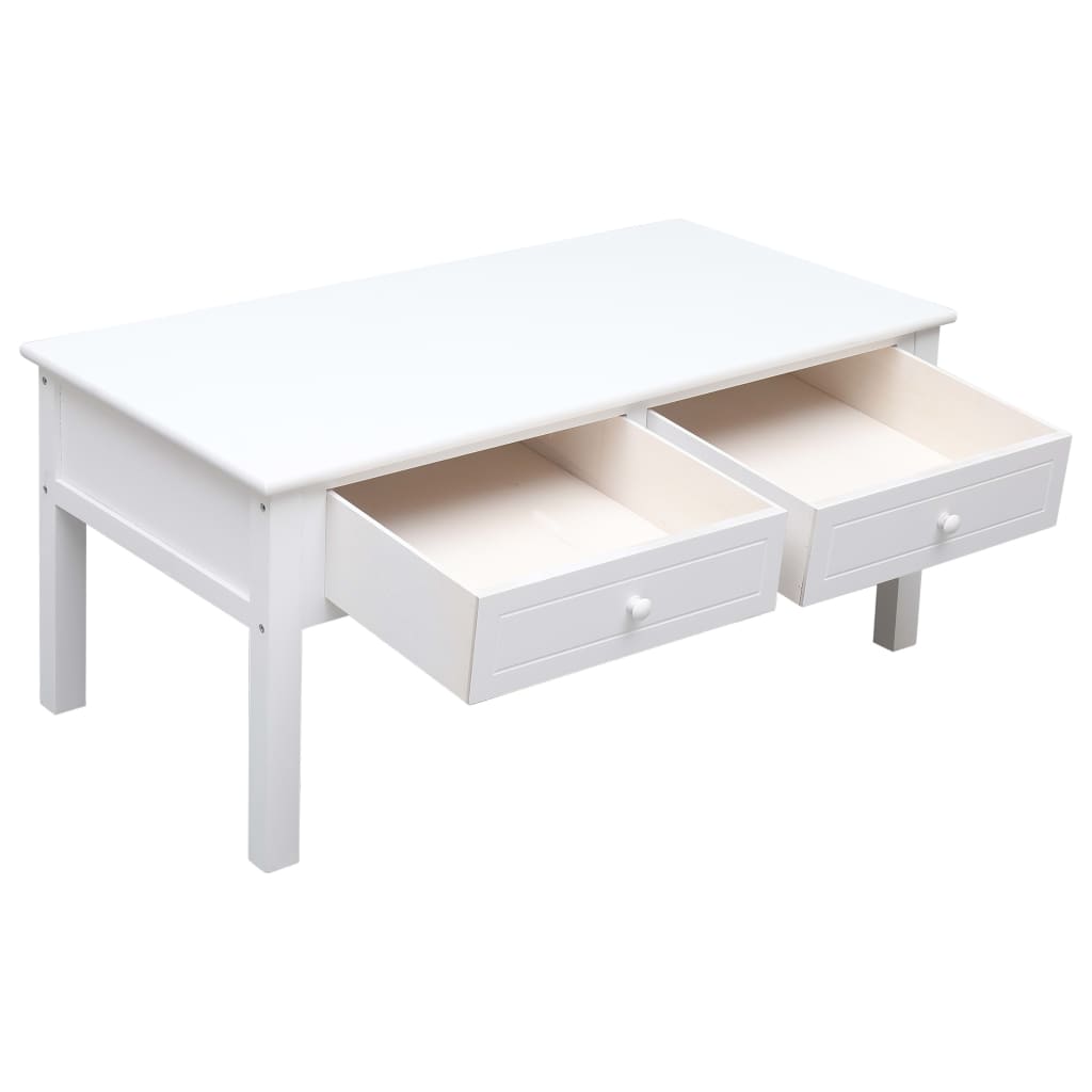vidaXL Konferenční stolek bílý 100 x 50 x 45 cm dřevo