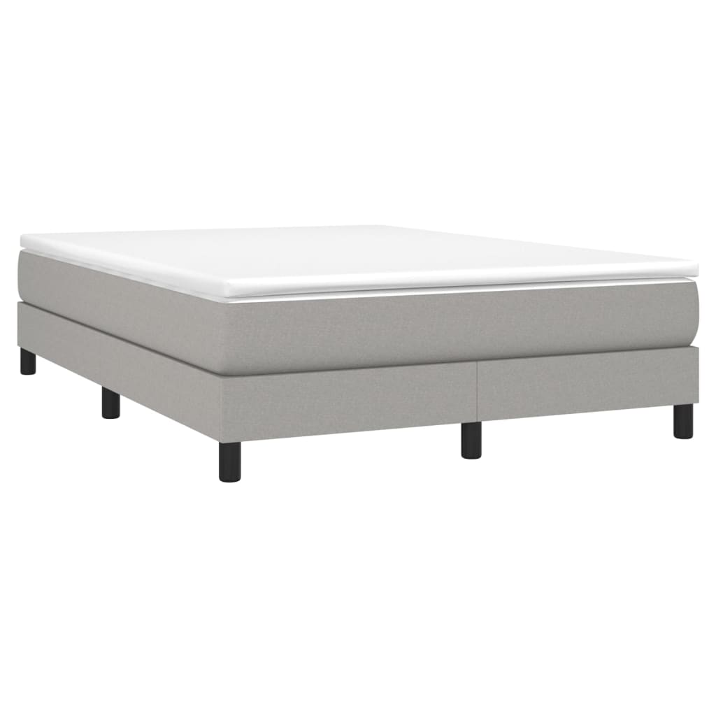 vidaXL Box spring postel s matrací světle šedá 160 x 200 cm textil