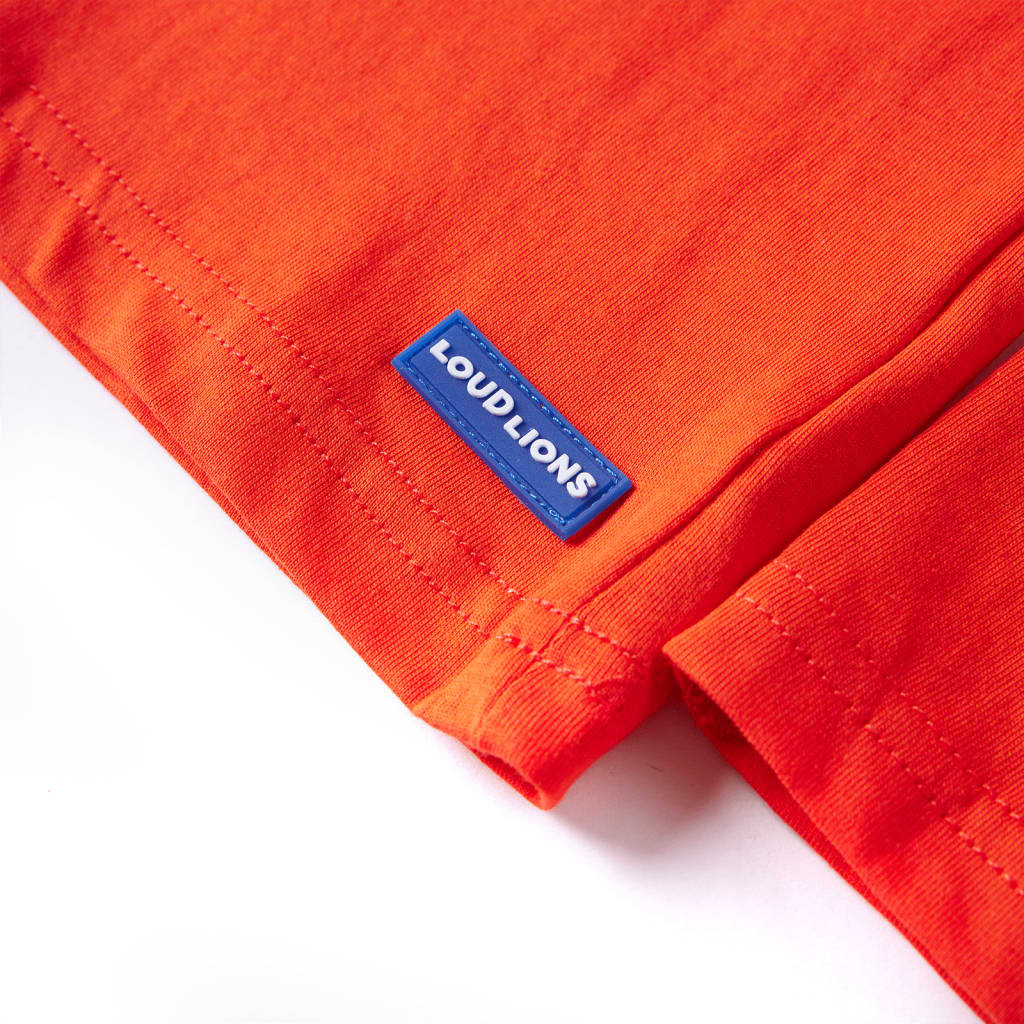 Dětské tričko s dlouhým rukávem jasně oranžové 92
