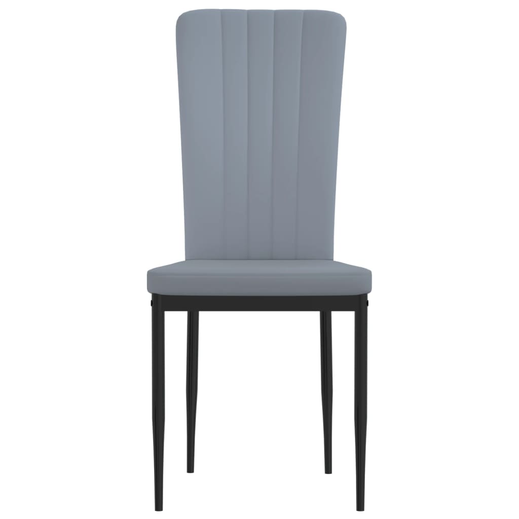 vidaXL Jídelní židle 2 ks světle šedé samet
