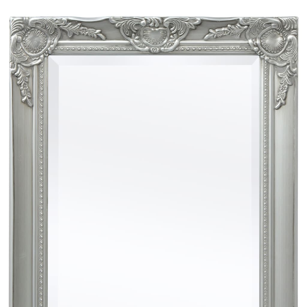 vidaXL Nástěnné zrcadlo barokní styl 100 x 50 cm stříbrné