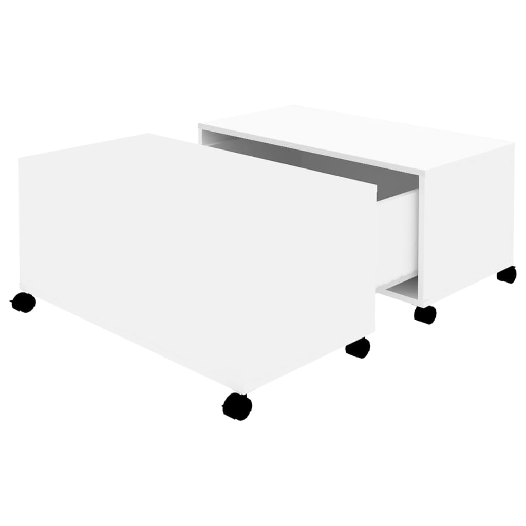 vidaXL Konferenční stolek bílý 75 x 75 x 38 cm dřevotříska