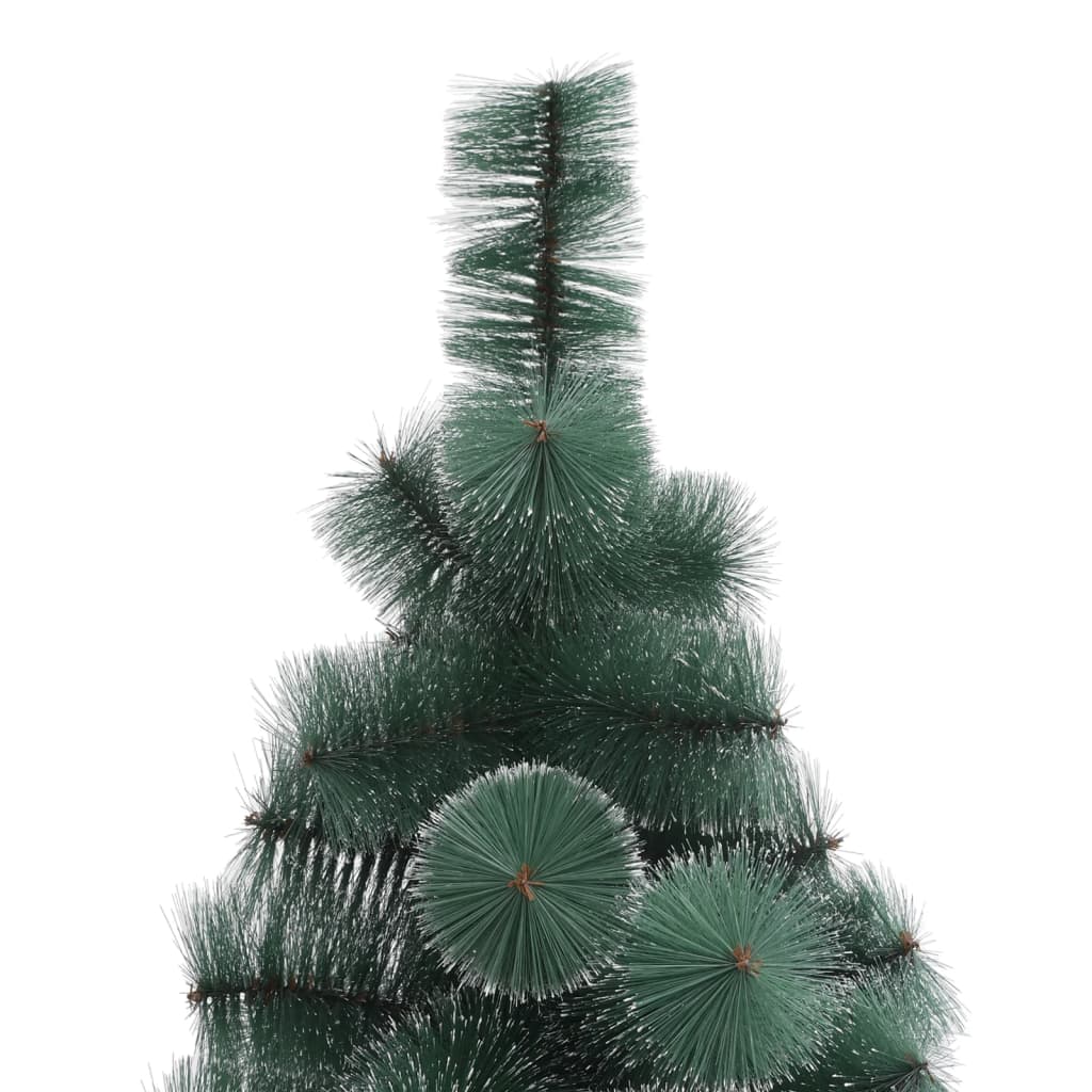 vidaXL Umělý vánoční stromek s LED a stojanem zelený 240 cm PET