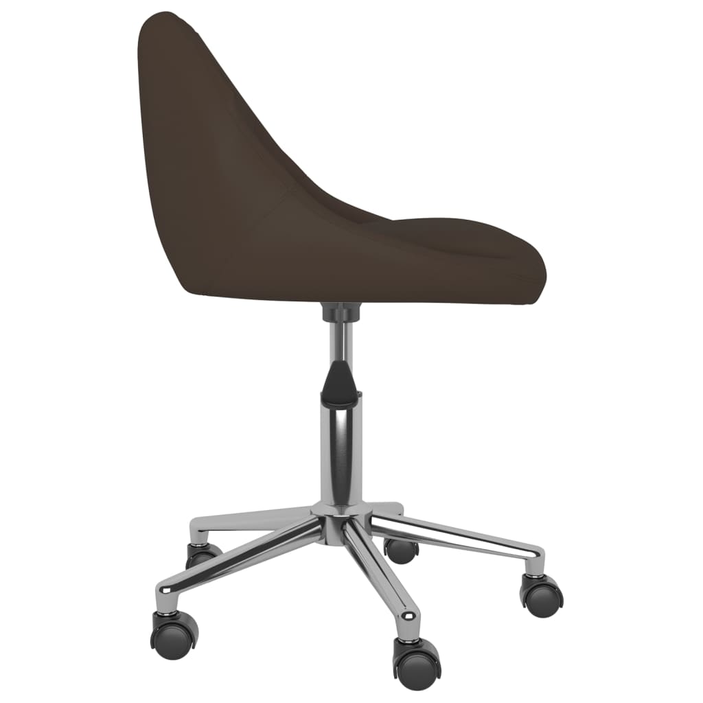 vidaXL Otočná kancelářská židle hnědá umělá kůže