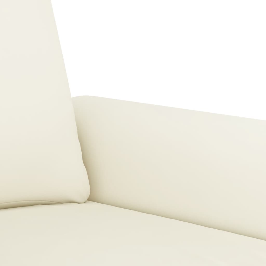 vidaXL 2dílná sedací souprava s poduškami krémová samet