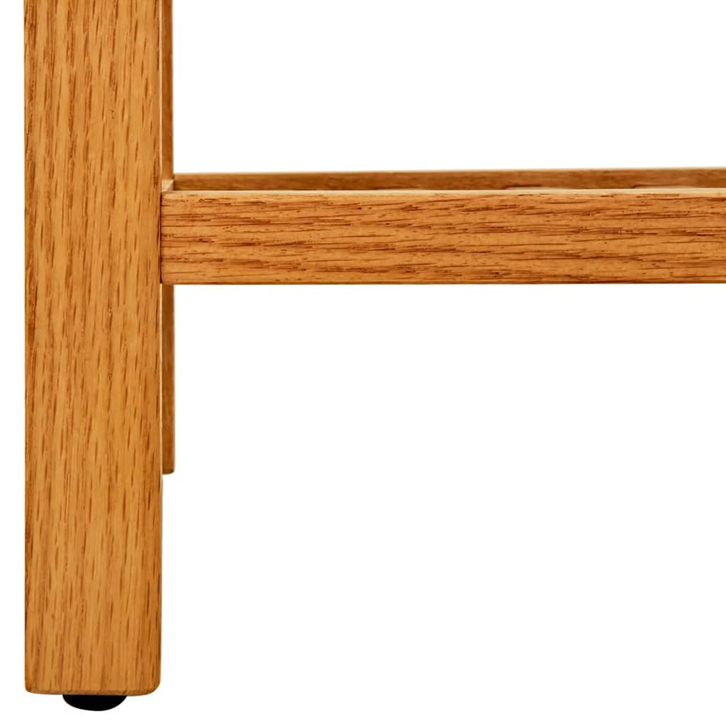 vidaXL Botník s 5 policemi 100 x 27 x 100 cm masivní dubové dřevo