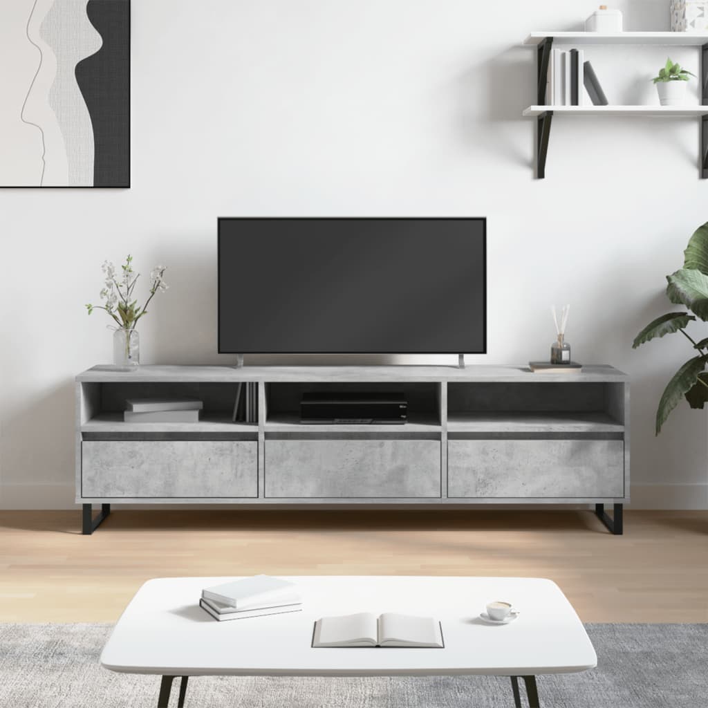 vidaXL TV skříňka betonově šedá 150 x 30 x 44,5 cm kompozitní dřevo