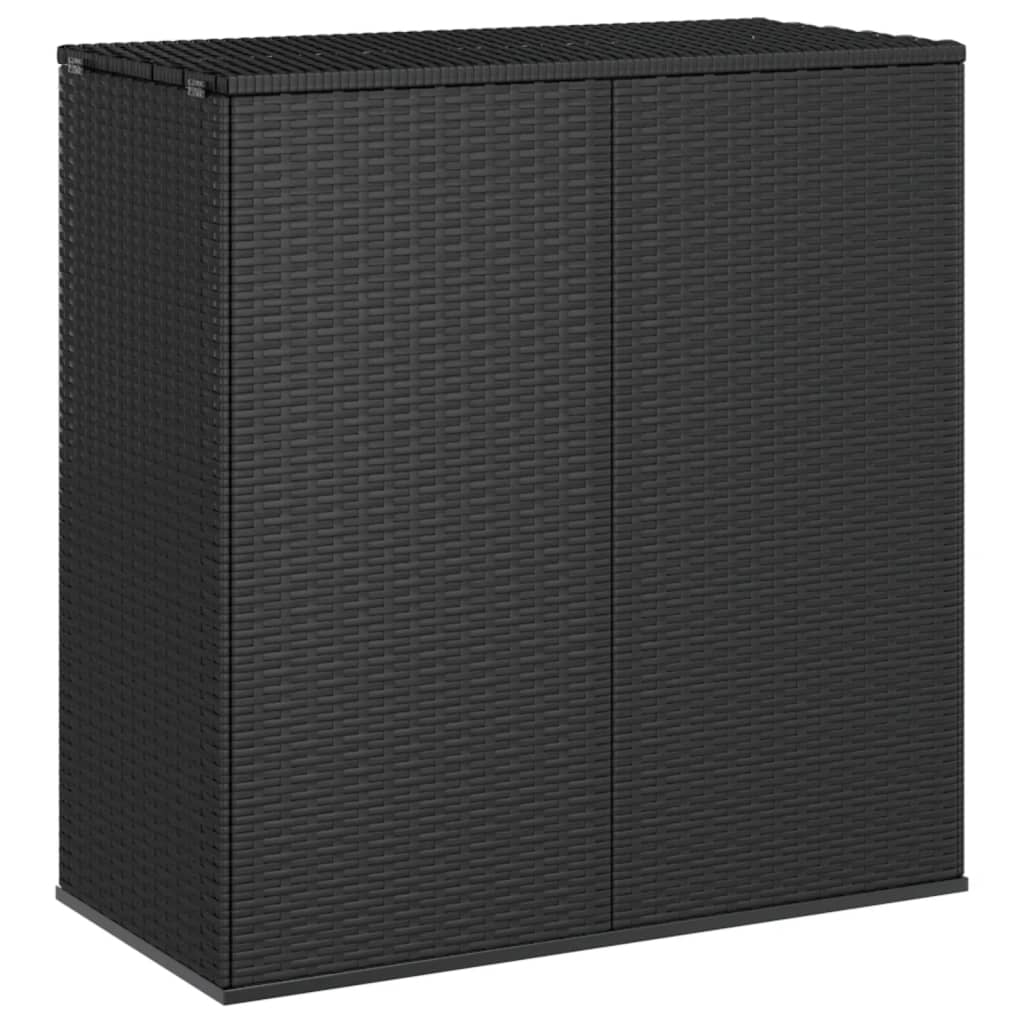 vidaXL Zahradní úložný box PE ratan 100 x 49 x 103,5 cm černý