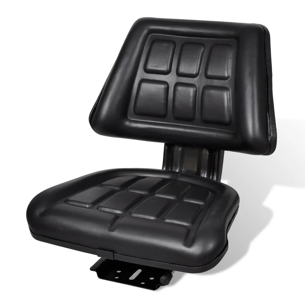 vidaXL Traktorová sedačka s opěradlem černá