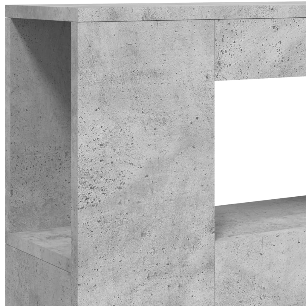 vidaXL Čelo postele s LED betonově šedé 100 x 18,5 x 103,5 cm kompozit