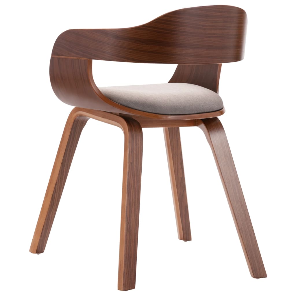 vidaXL Jídelní židle taupe ohýbané dřevo a textil