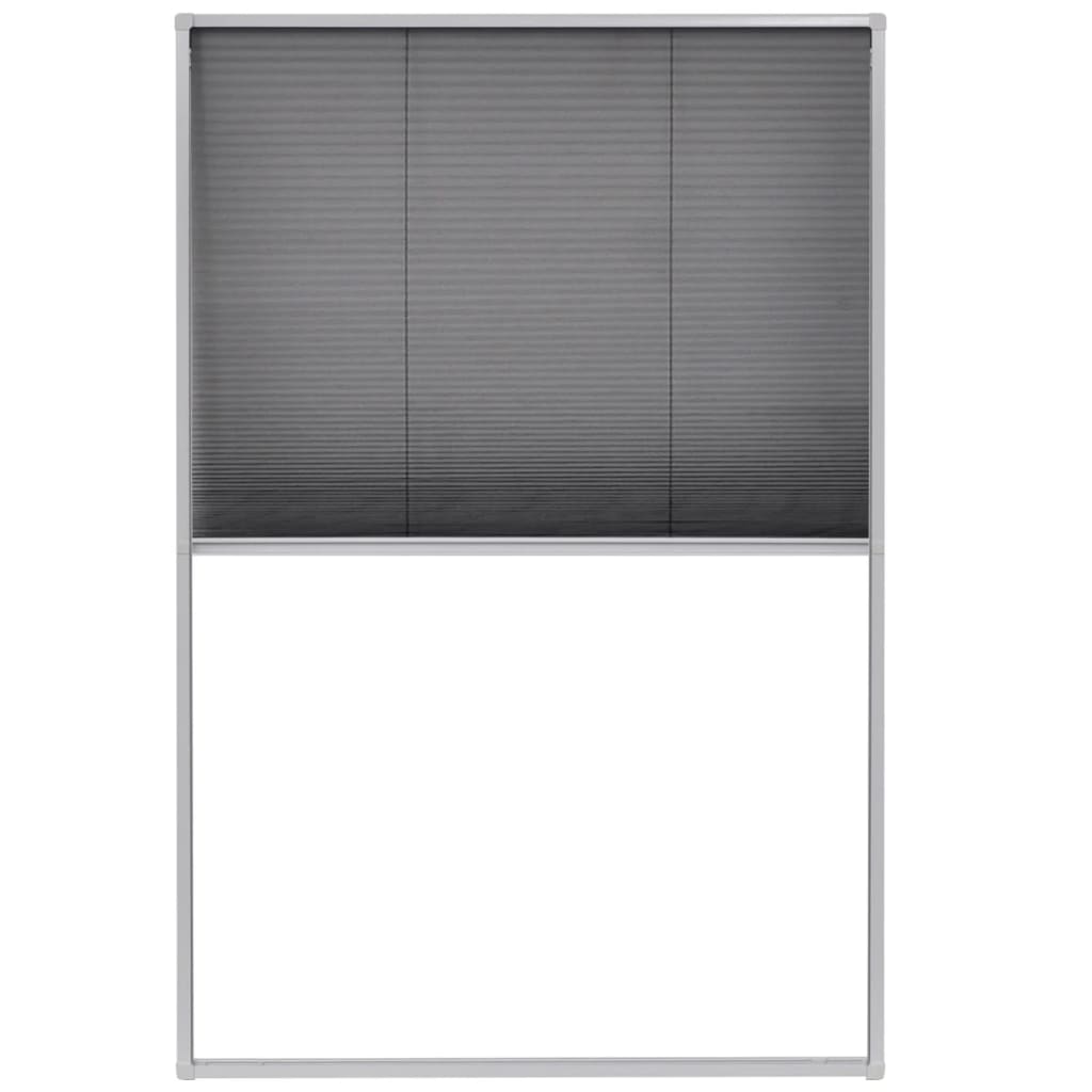 vidaXL Plisovaná okenní síť proti hmyzu, hliník, 80x120 cm
