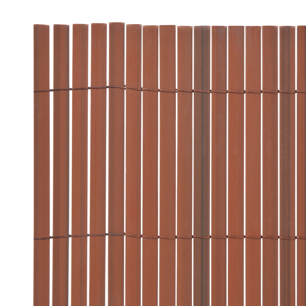 vidaXL Oboustranný zahradní plot PVC 90 x 300 cm hnědý