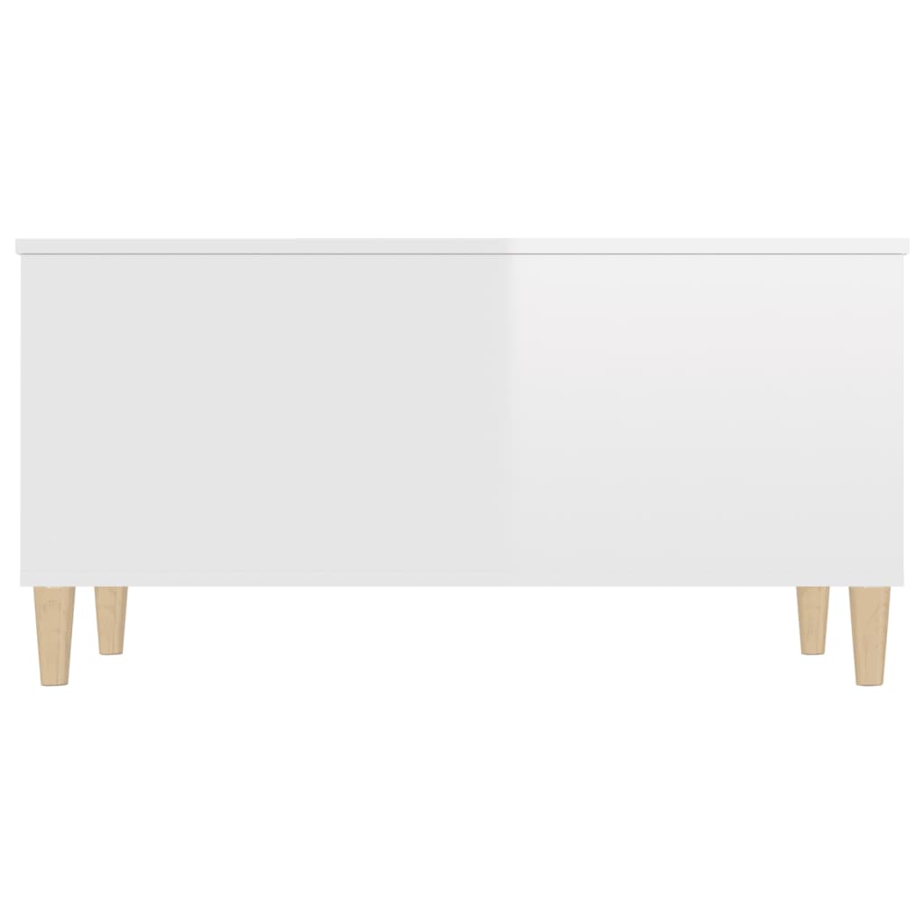 vidaXL Konferenční stolek lesklý bílý 90x44,5x45 cm kompozitní dřevo