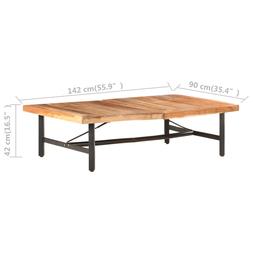 vidaXL Konferenční stolek 142 x 90 x 42 cm masivní akáciové dřevo