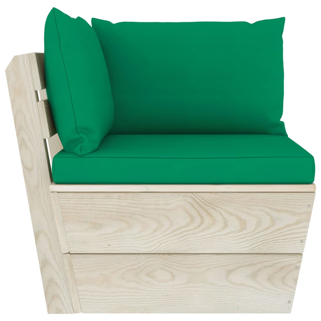 vidaXL 5dílná zahradní sedací souprava z palet + podušky smrkové dřevo