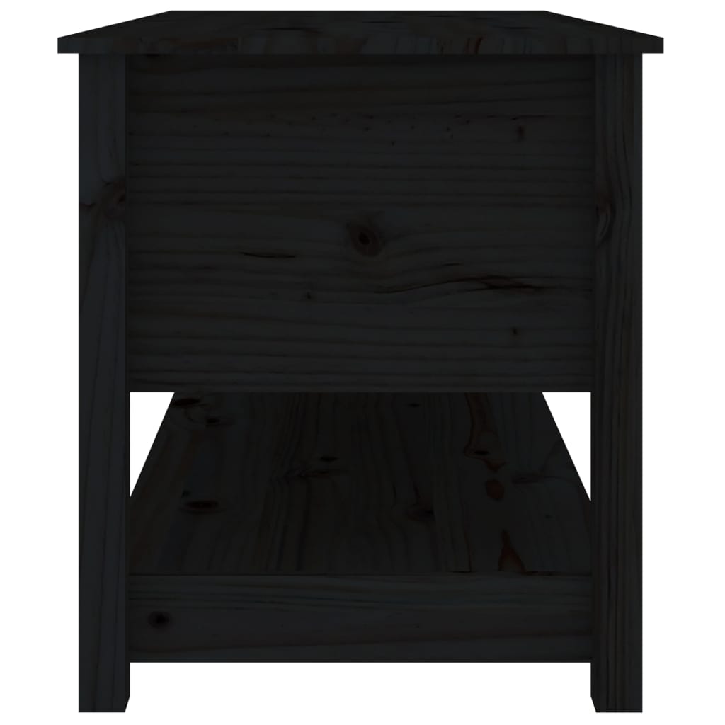 vidaXL Konferenční stolek černý 102 x 49 x 55 cm masivní borové dřevo