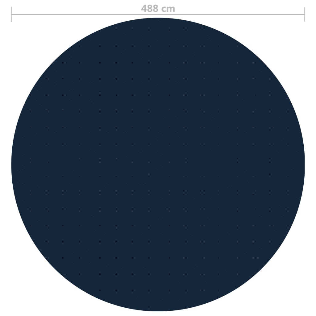 vidaXL Plovoucí PE solární plachta na bazén 488 cm černo-modrá