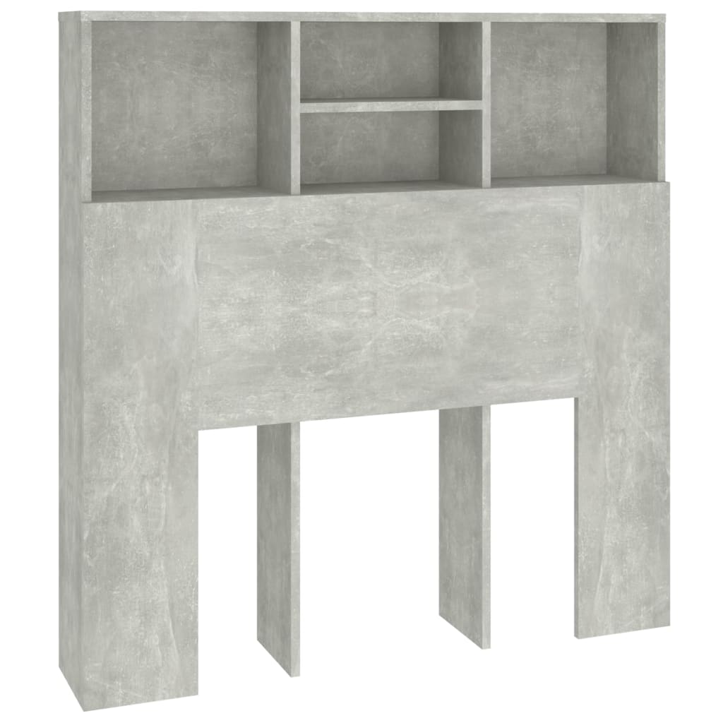 vidaXL Čelo postele s úložným prostorem betonově šedé 100x19x103,5 cm