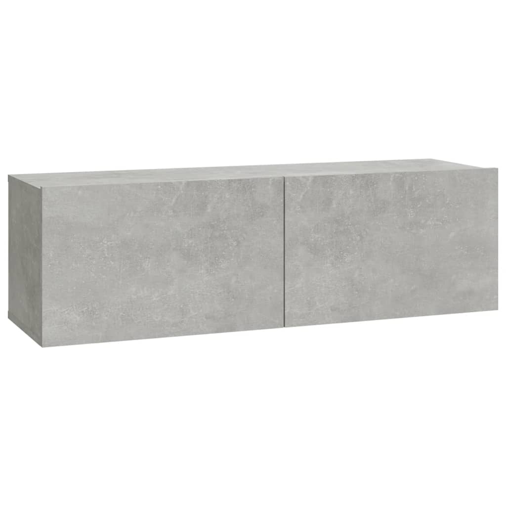 vidaXL Nástěnné TV skříňky 2 ks betonově šedé 100x30x30 cm kompozit