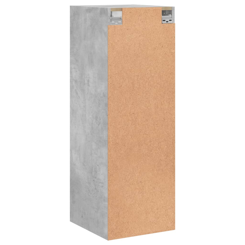 vidaXL Nástěnná skříňka skleněná dvířka betonově šedá 35x37x100 cm
