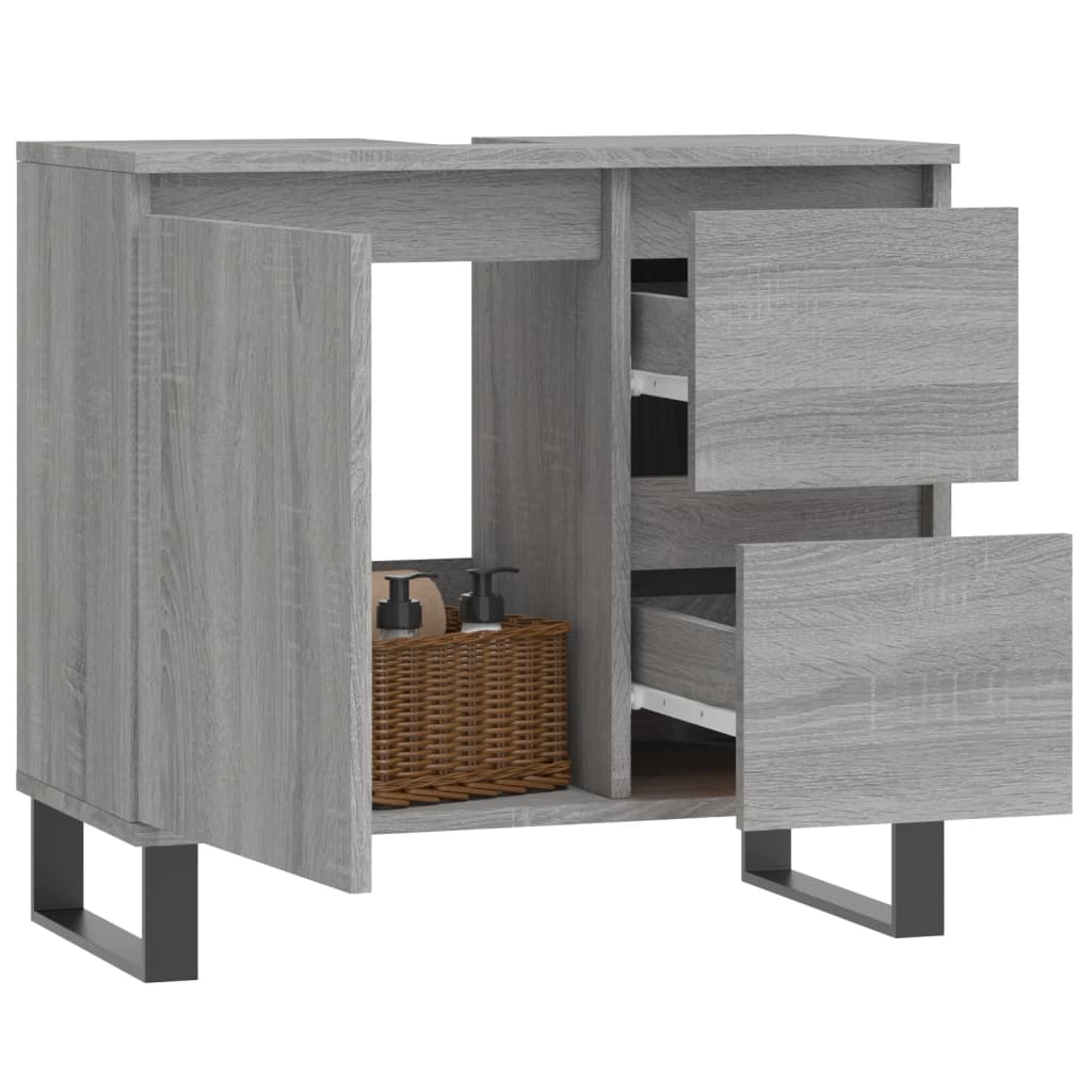 vidaXL Koupelnová skříňka šedá sonoma 65 x 33 x 60 cm kompozitní dřevo