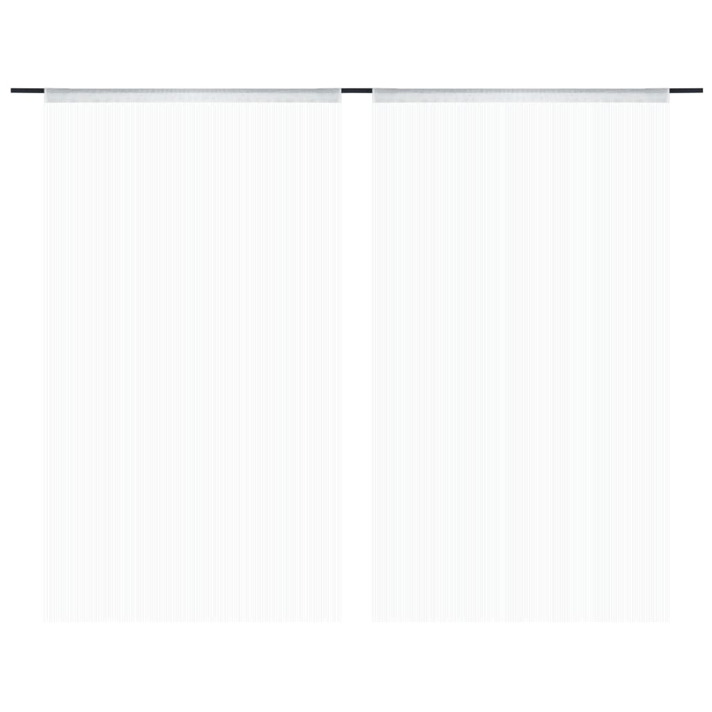 vidaXL Provázkové záclony, 2 ks, 140x250 cm, bílá
