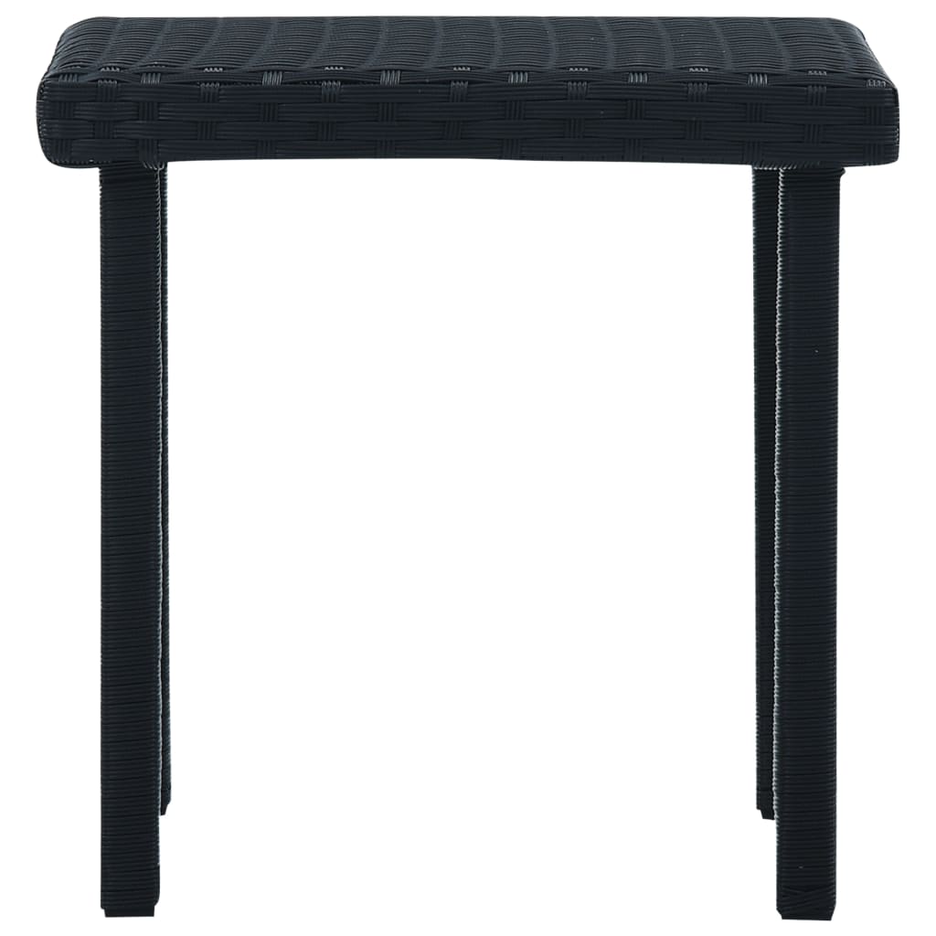 vidaXL Zahradní čajový stolek černý 40 x 40 x 40 cm polyratan