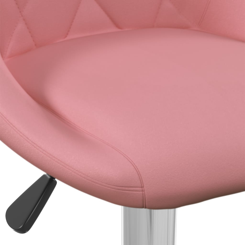 vidaXL Barové židle 2 ks růžové samet