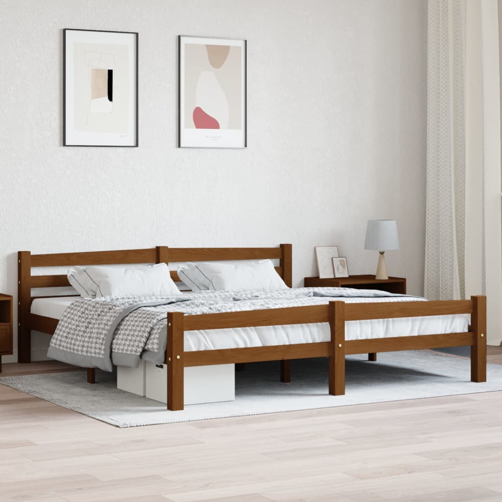 vidaXL Rám postele medově hnědý masivní borovice 180 x 200 cm