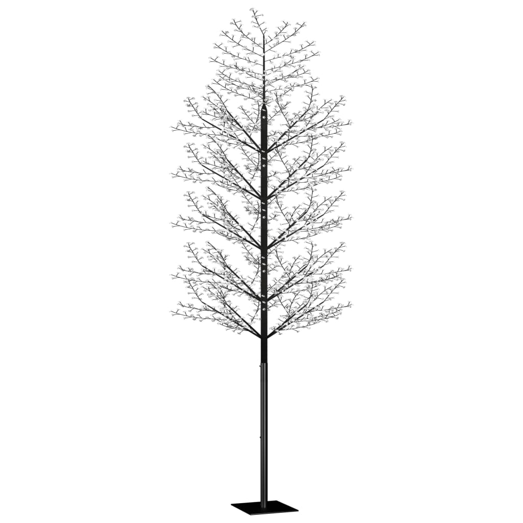 vidaXL Vánoční strom 2000 LED chladné bílé světlo třešňový květ 500 cm
