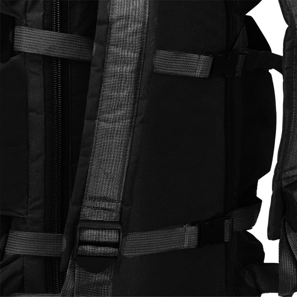 vidaXL Sportovní taška 3 v 1 army styl 90 l černá