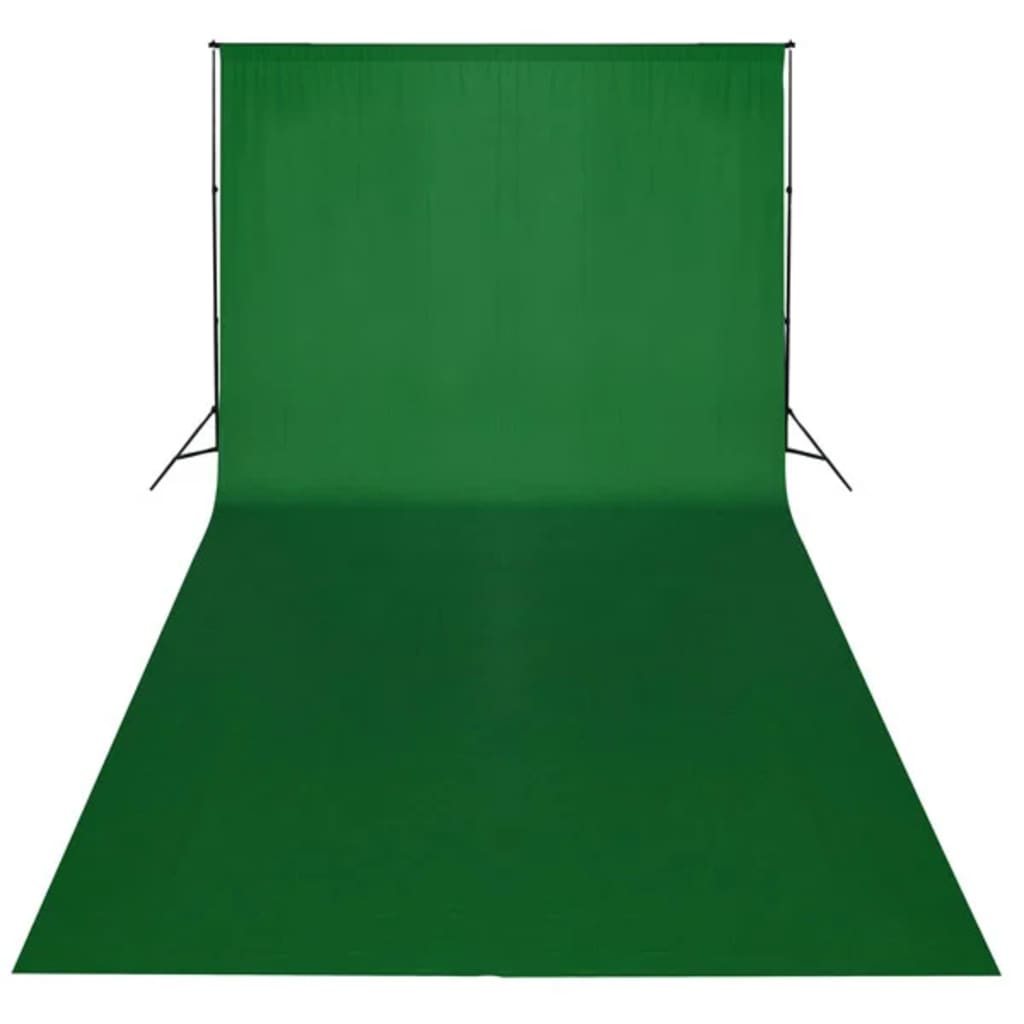 vidaXL Fotopozadí bavlněné zelené 600 x 300 cm klíčovací