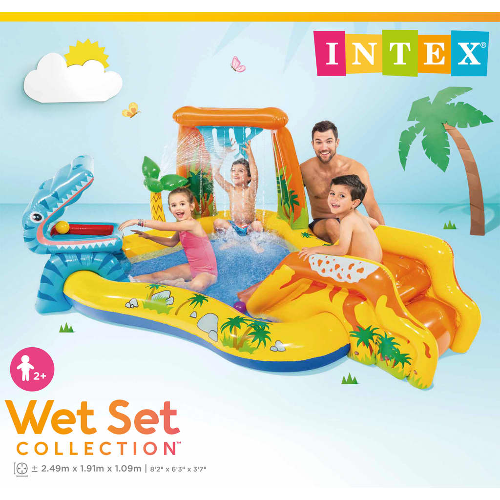 Intex Nafukovací bazének Dinosaur Play Center 249x191x109 cm 57444NP