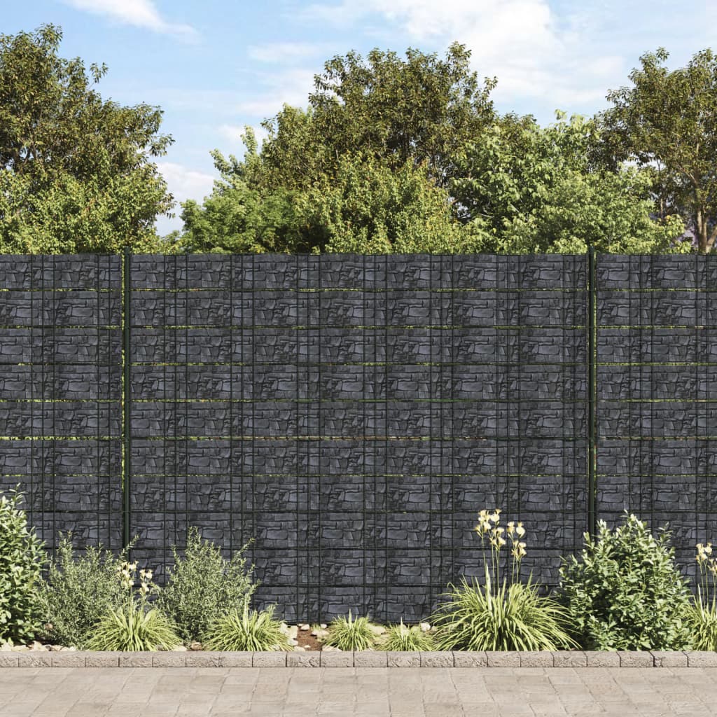 vidaXL Stínící plotové fólie 4 ks PVC 35 x 0,19 m šedé