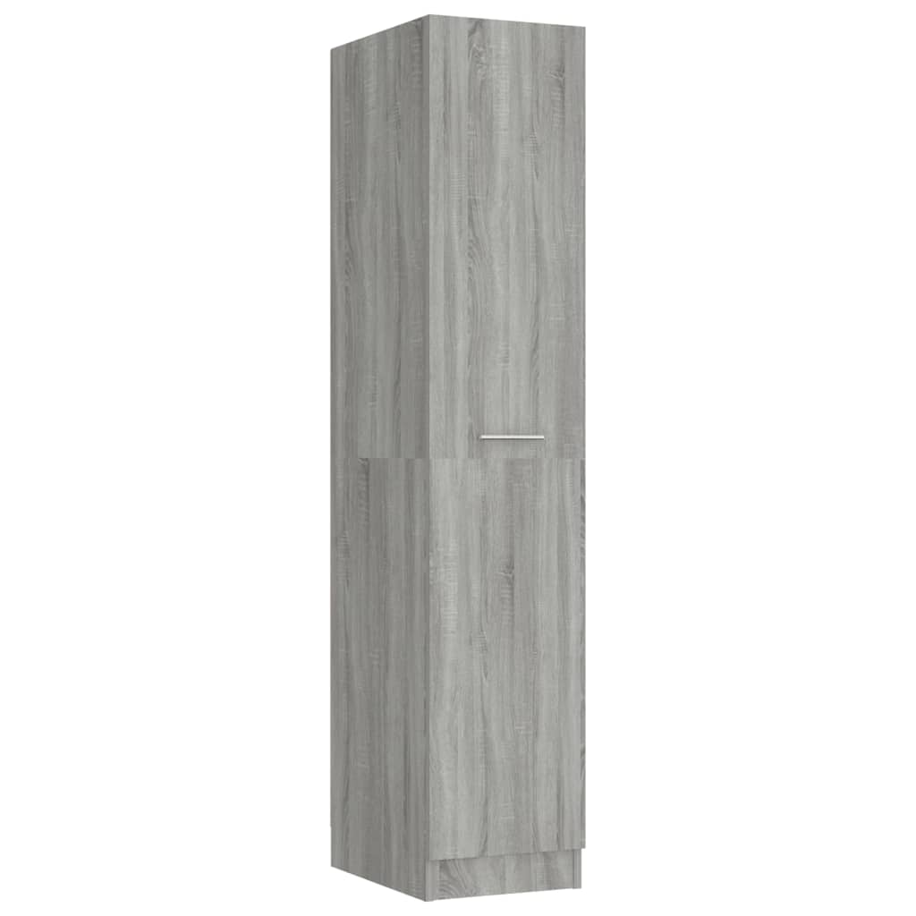 vidaXL Výsuvná skříňka s přihrádkami šedá sonoma 30 x 42,5 x 150 cm