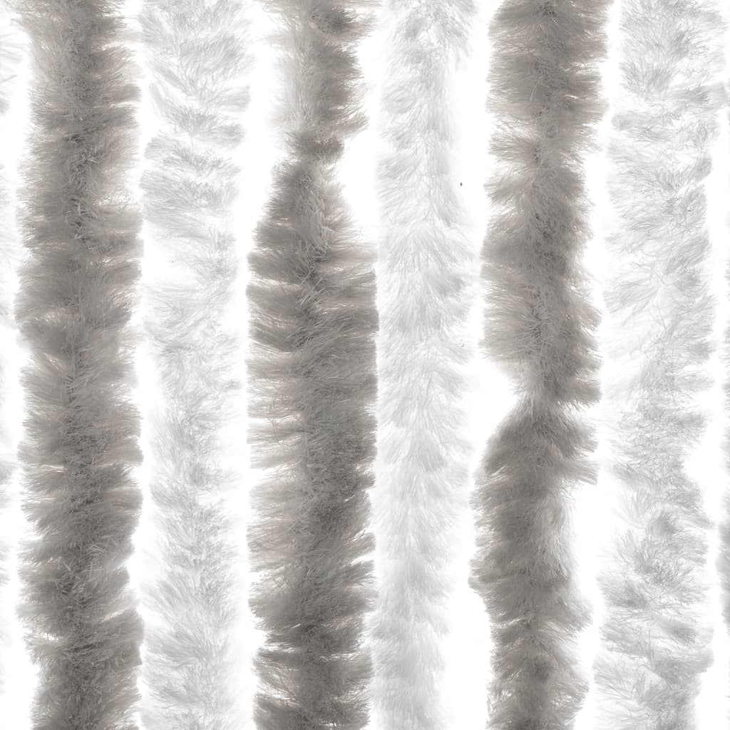 vidaXL Závěs proti hmyzu světle šedý a bílý 100 x 230 cm žinylka