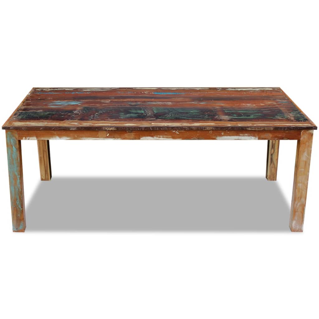 vidaXL Jídelní stůl masivní recyklované dřevo 200 x 100 x 76 cm