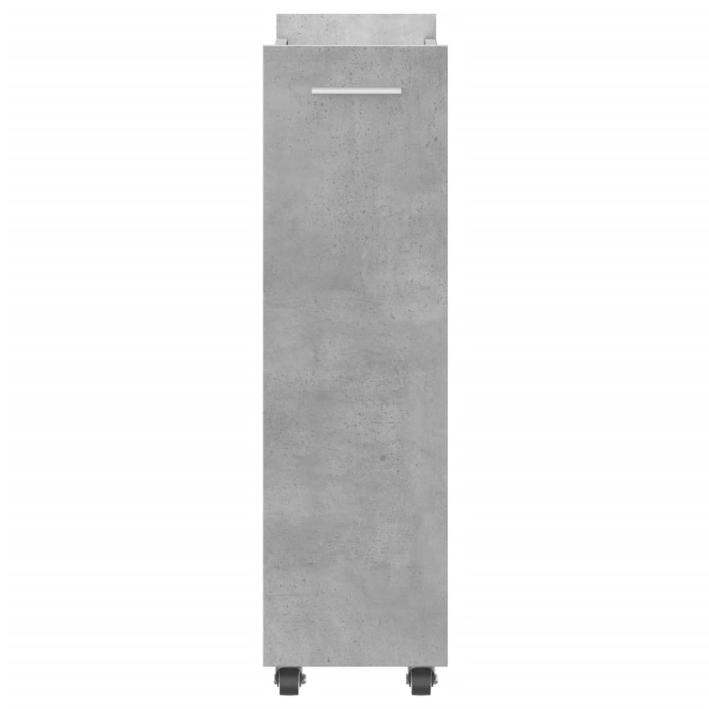 vidaXL Skříňka na kolečkách betonově šedá 60x22x79 cm kompozitní dřevo
