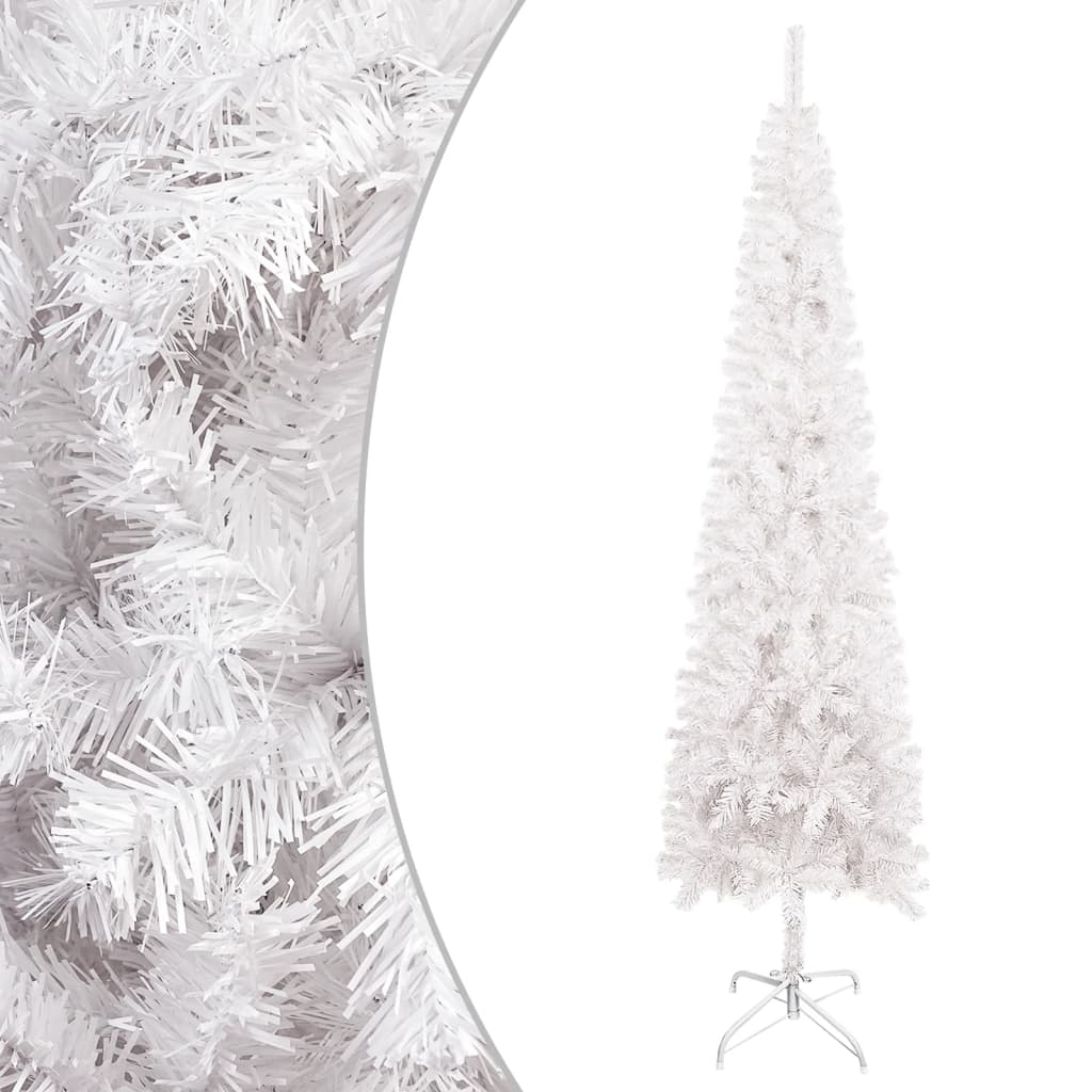 vidaXL Úzký vánoční stromek bílý 120 cm