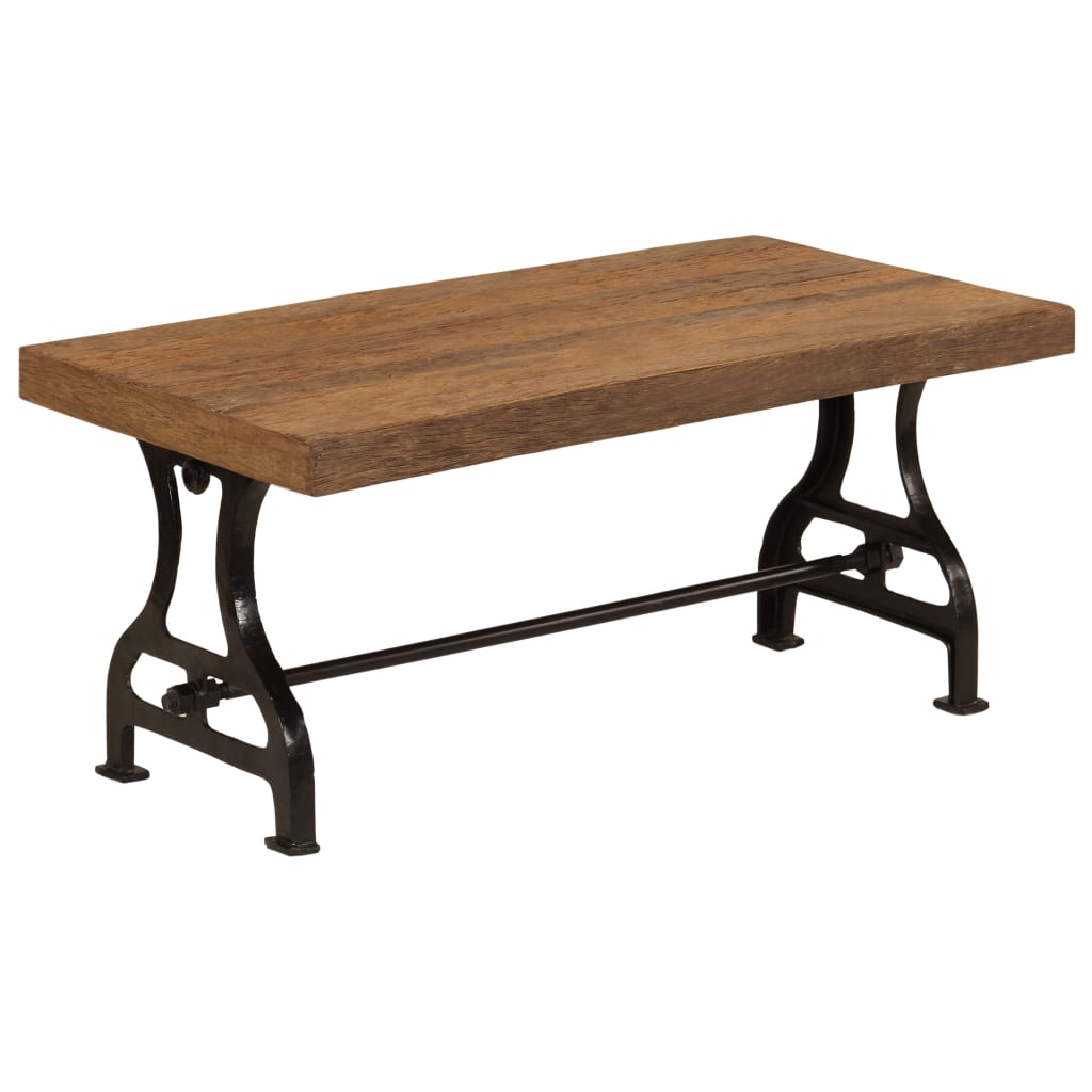 vidaXL Konferenční stolek masivní pražcové dřevo 100 x 60 x 40 cm