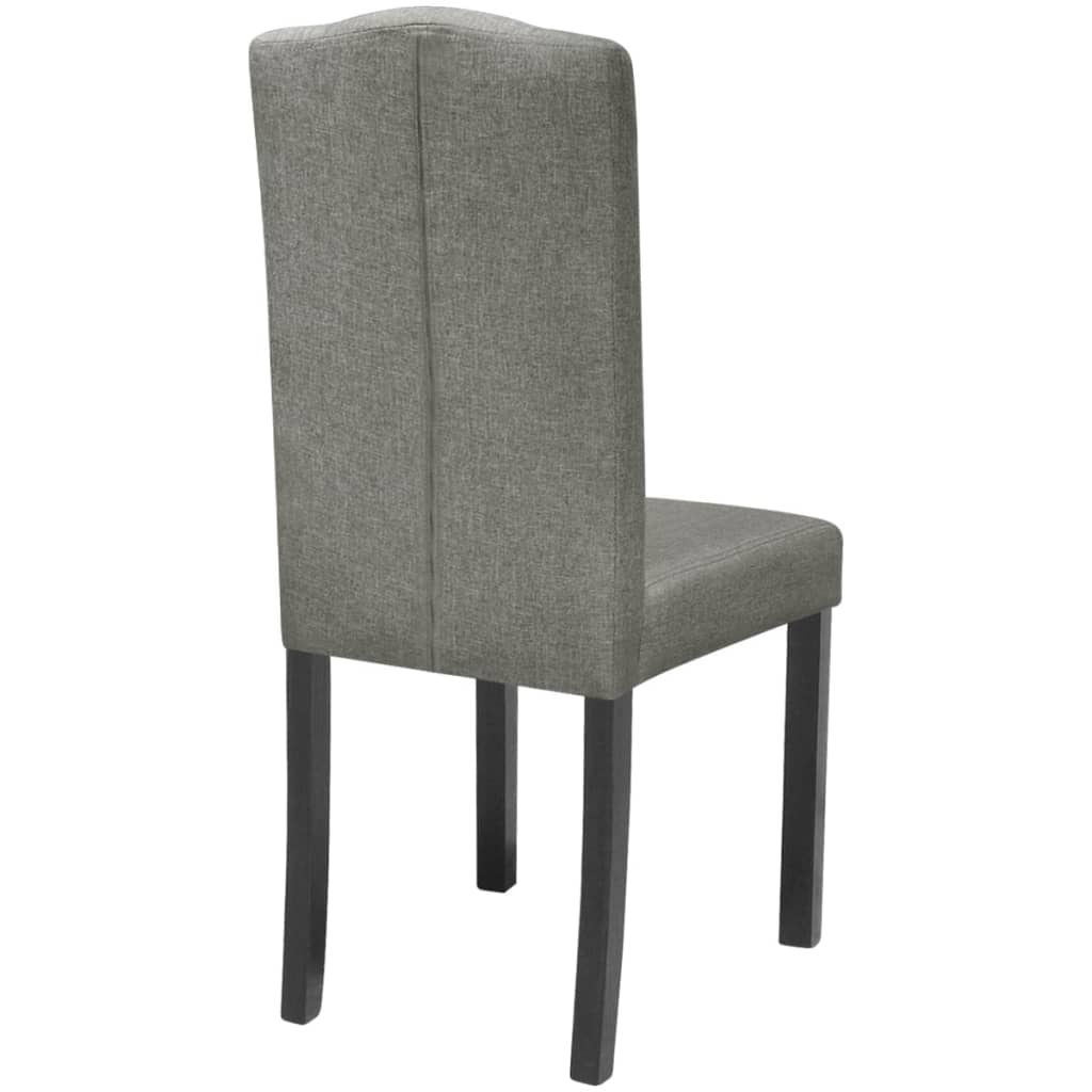 vidaXL Jídelní židle 4 ks šedé textil