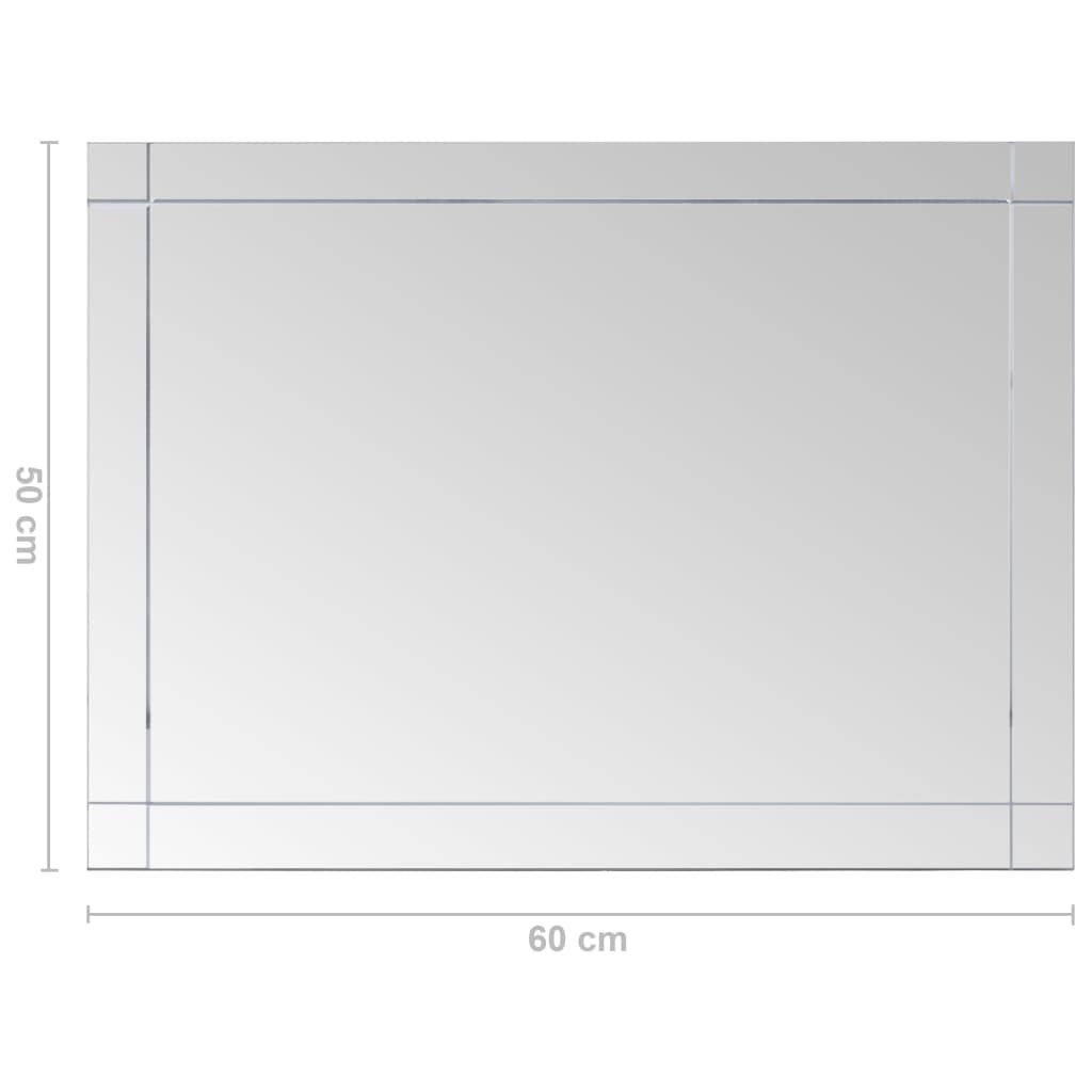 vidaXL Nástěnné zrcadlo 60 x 50 cm sklo