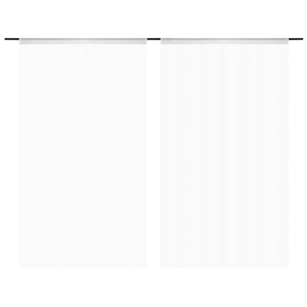 vidaXL Provázkové záclony, 2 ks, 100x250 cm, bílá